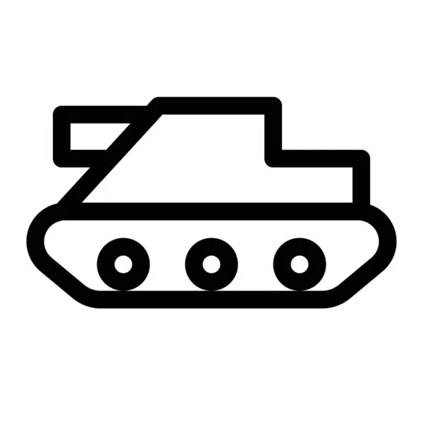 Savaşlarda Kullanılan Motorlu Vintage Tank — Stok Vektör