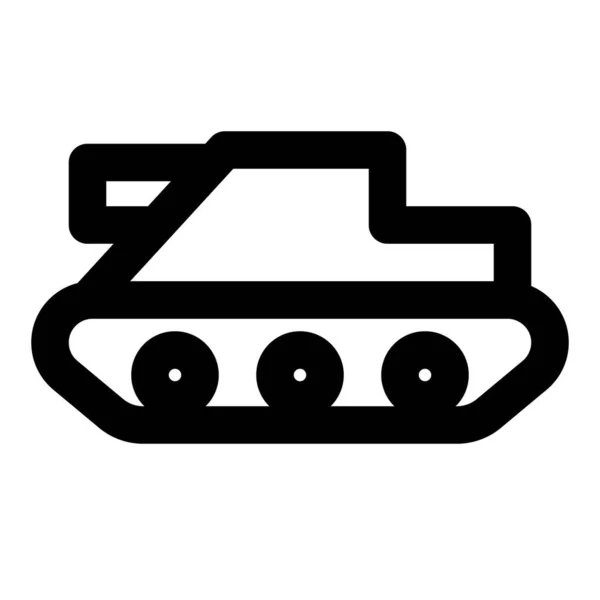 戦争で使用されるエンジン駆動のヴィンテージタンク — ストックベクタ