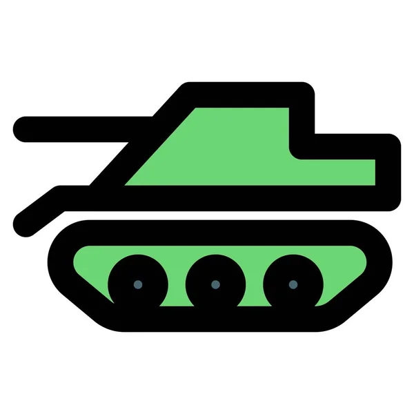 Dünya Savaşlarında Kullanılan Ağır Tank — Stok Vektör