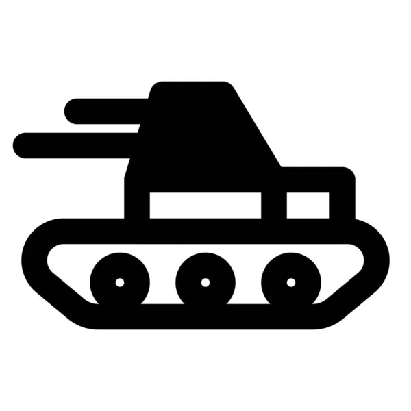 Battlefield Tank Uitgerust Met Vernietigingswapens — Stockvector