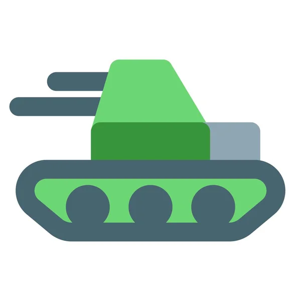 破壊兵器を装備した戦場の戦車 — ストックベクタ