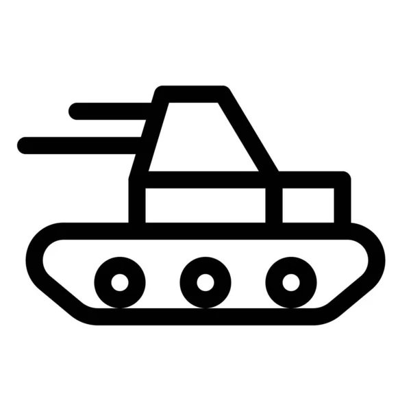 Tanque Combate Equipado Con Armas Destrucción — Vector de stock