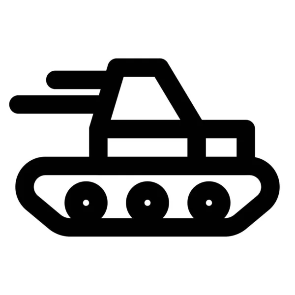 Battlefield Tank Equipped Destruction Weapons — Stock Vector
