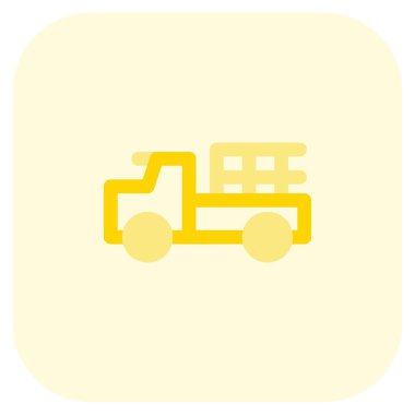 Savaş silahı taşımak için kullanılan bir kamyonet.