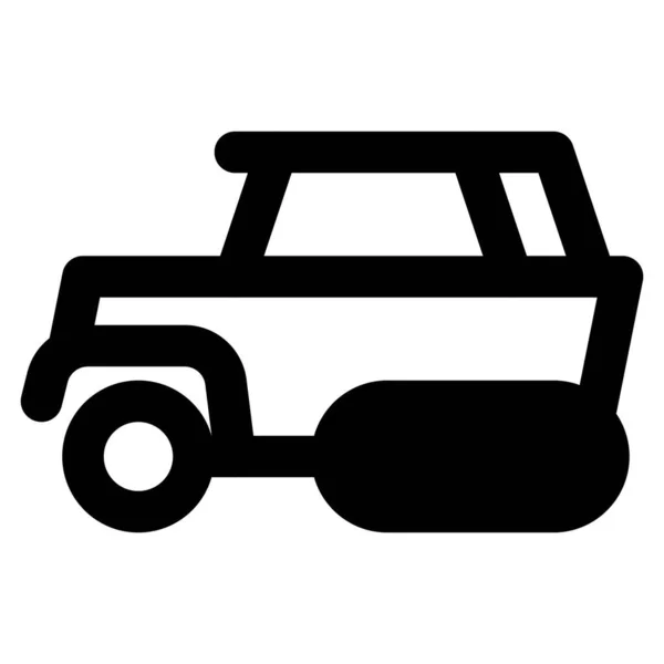 Vehículo Ligero Que Transporta Equipo Militar — Vector de stock