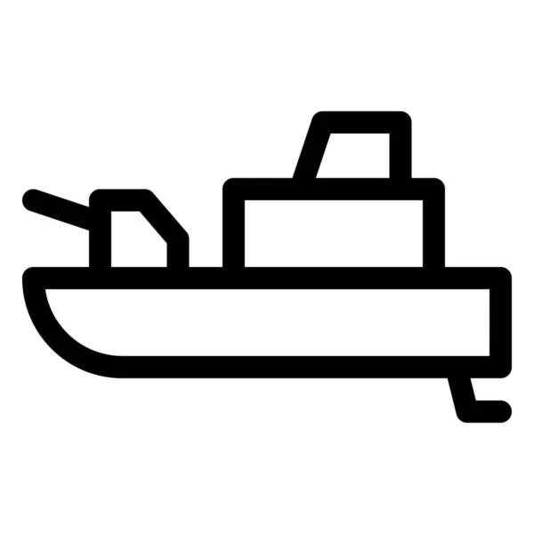 Θωρακισμένο Πολεμικό Πλοίο Για Ναυτικό Πόλεμο — Διανυσματικό Αρχείο
