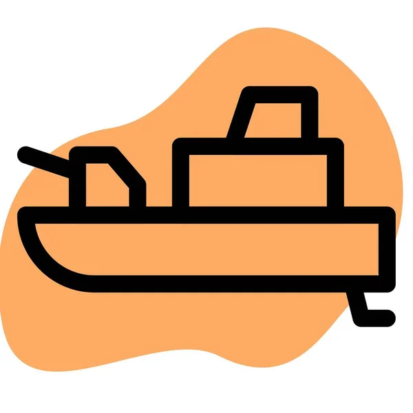 Gepantserde Oorlogsschepen Gebouwd Voor Oorlogsvoering Zee — Stockvector