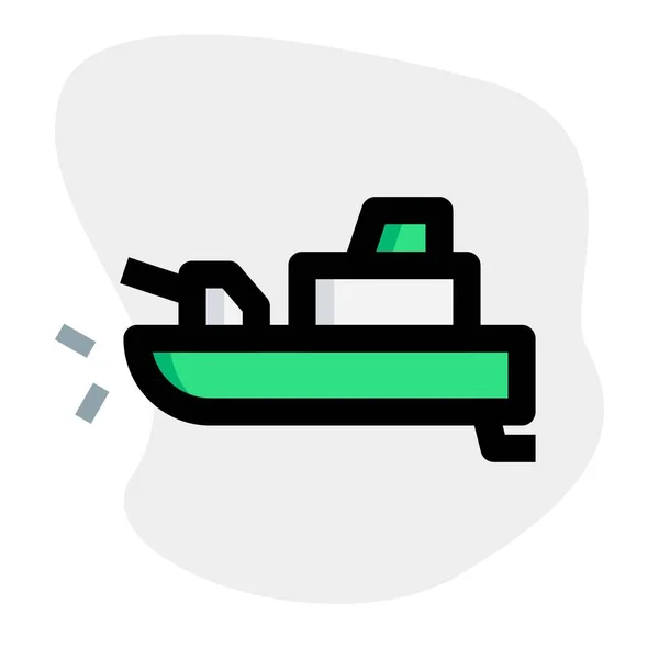 Gepanzertes Kriegsschiff Für Den Seekrieg Gebaut — Stockvektor