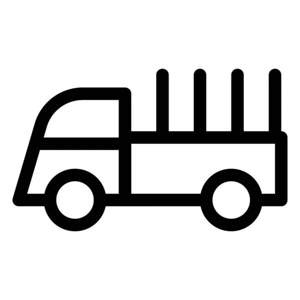 War Truck Transporting Fuel Materiel — Stock Vector