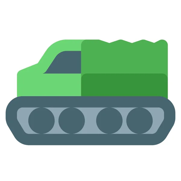 Военный Автомобиль Оснащен Гусеничной Дорожкой — стоковый вектор