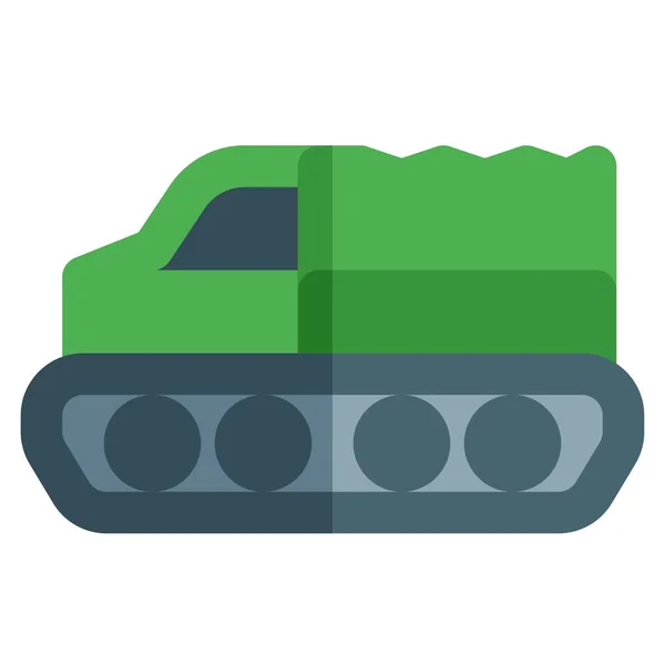 Vehículo Militar Equipado Con Oruga — Vector de stock