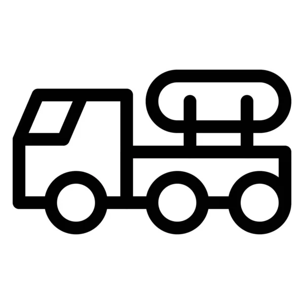 大量の燃料を運搬する軍用トラック — ストックベクタ