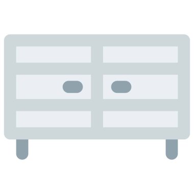 Depolama için birkaç çekmeceli ahşap mobilyalar..