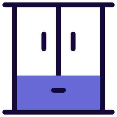 Geniş dolaplı ahşap almirah.