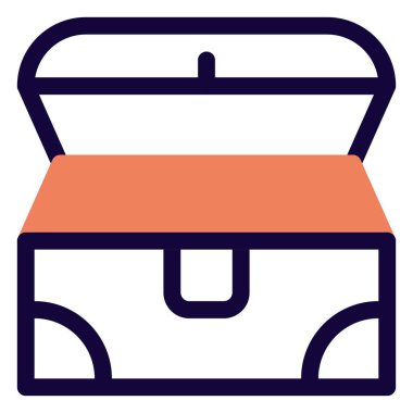 Eski bir açık hazine sandığı..