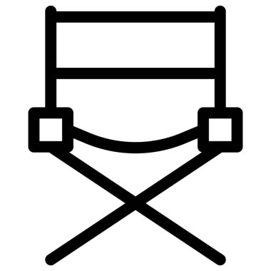 Sırt destekli katlanabilir kolay sandalye.