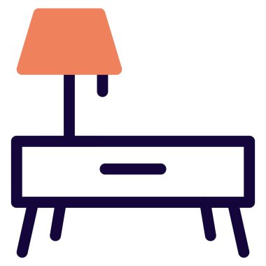 Lambalı modern komodin.