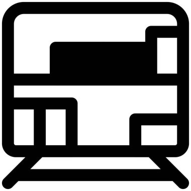 Temel ihtiyaçlar için birden fazla rafı olan bir komodin.