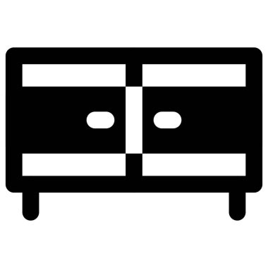 Depolama için birkaç çekmeceli ahşap mobilyalar..