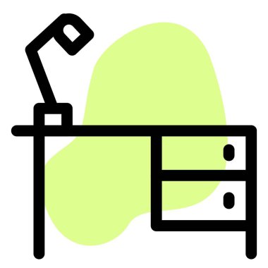 Masa lambasıyla küçük çalışma masası.