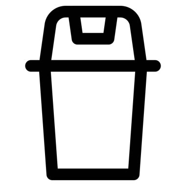 Çöp atmak için kullanılan kapaklı bir konteyner.