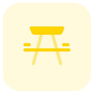 Piknik masası olarak kullanılan esnek mobilyalar.