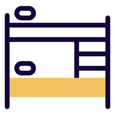 Çocuklar için çift katlı yatak.