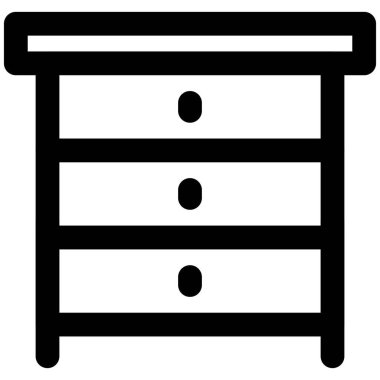 Komodin olarak kullanılan çekmece sandığı