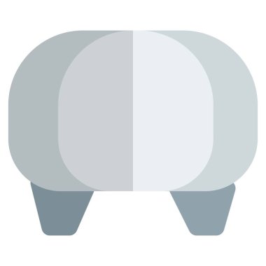 Ayak taburesi olarak kullanılan modern dizayn sedir.