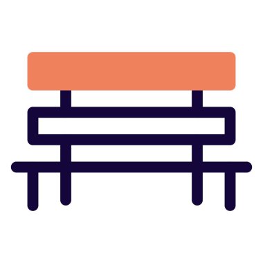 Dinlenmek için kullanılan uzun sıralı bank.