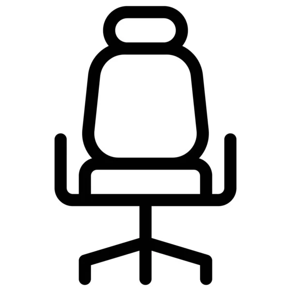 Wysoki Wygodny Ergonomiczny Fotel Biurowy — Wektor stockowy