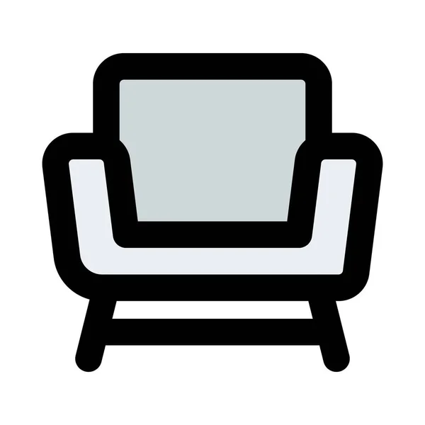 Cadeira Com Braços Apoio Peças Laterais —  Vetores de Stock