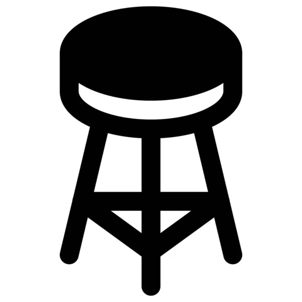 Stool Seat Back Arms — Stock Vector