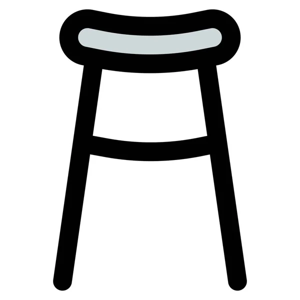 Bar Taburesi Bir Çeşit Uzun Sandalye — Stok Vektör