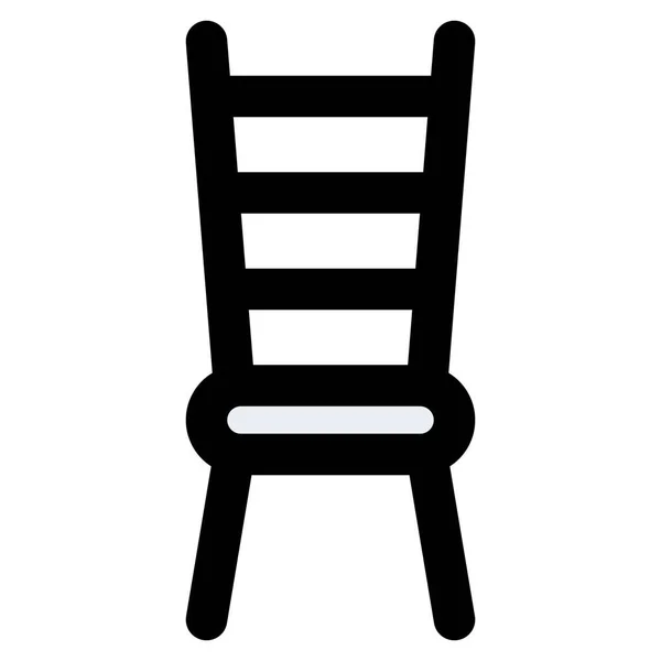 Stuhl Mit Leiter Traditionellen Stil — Stockvektor