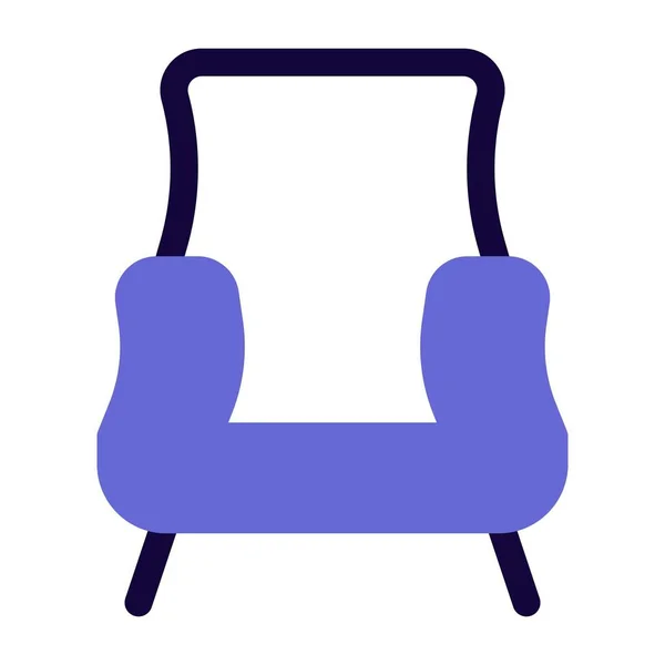Stylowe Wygodne Krzesło Ramionami Bocznymi — Wektor stockowy