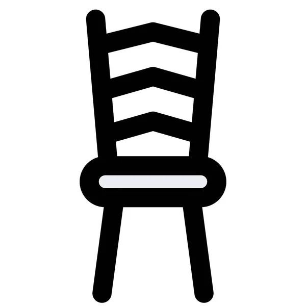 Krzesło Stylu Drabiny Wysokim Oparciem — Wektor stockowy