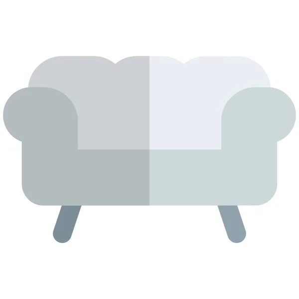Comfortable Sofa Cushioned Armrest — Stock Vector