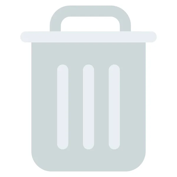 Utilizar Cesto Resíduos Para Eliminar Lixo — Vetor de Stock
