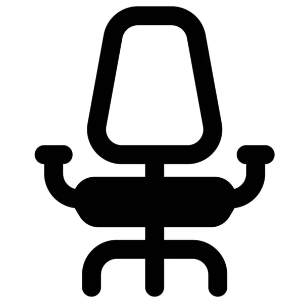 座位時の姿勢を高める背の高いアームチェア — ストックベクタ