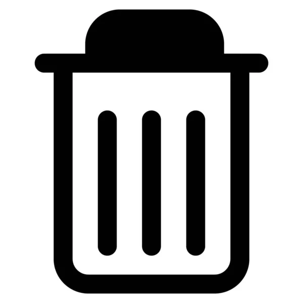 Çöpleri Atmak Için Çöp Kutusu Kullanılıyor — Stok Vektör