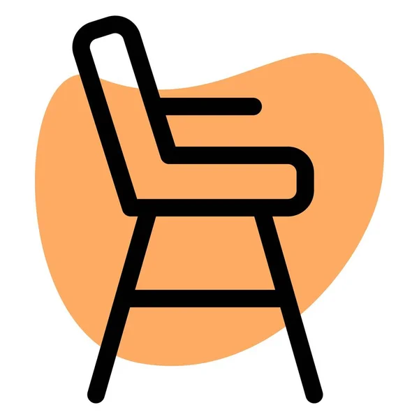 Cadeira Alta Usada Principalmente Para Bebês — Vetor de Stock