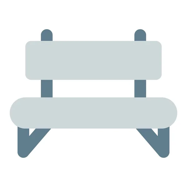 Πάγκος Μακρύ Ξύλινο Κάθισμα Για Πολλαπλά Άτομα — Διανυσματικό Αρχείο