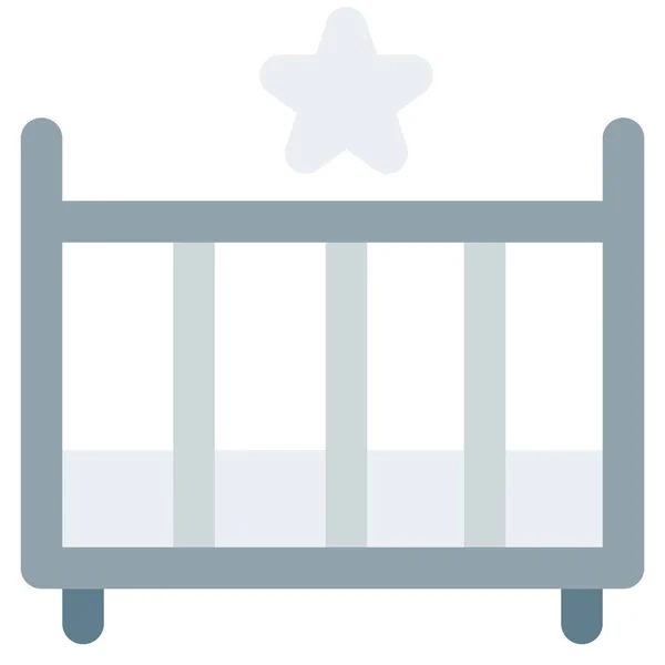 Babybett Oder Tragbares Bassinett — Stockvektor