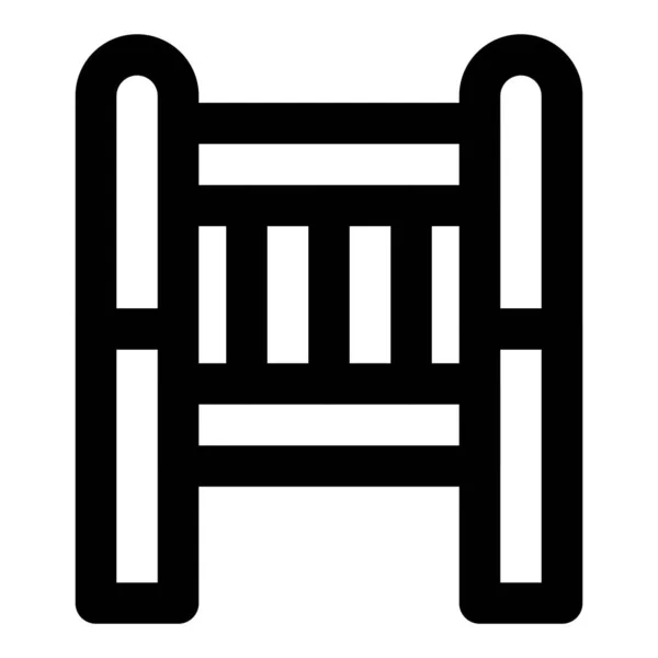 Ciężkie Krzesło Browarnicze Wrzecionami Dekoracyjnymi — Wektor stockowy