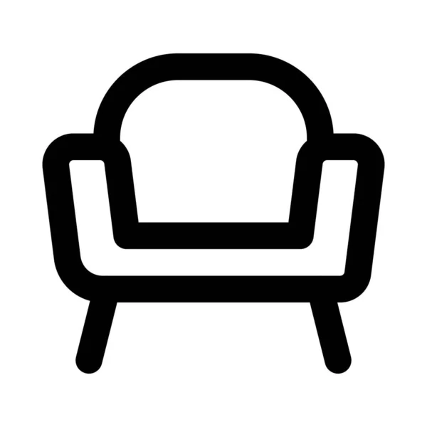 Stuhl Mit Seitenteilen Zur Unterstützung Der Arme — Stockvektor