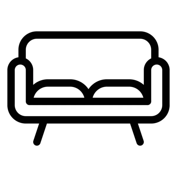Sofa Sofa Ein Gepolstertes Möbelstück — Stockvektor