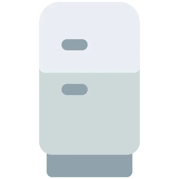 Double Door Refrigerator Preserving Perishables — Stock Vector