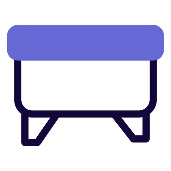 Comfortabele Voetsteun Met Kussens Voor Ondersteuning — Stockvector