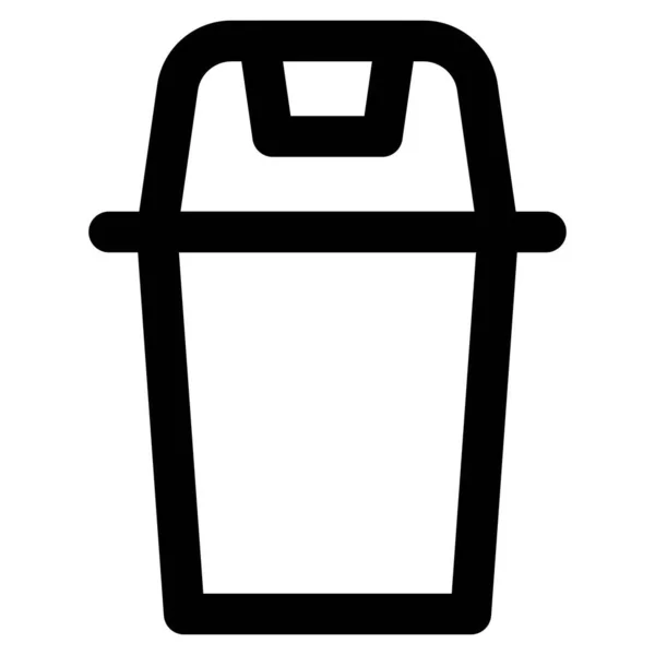 ゴミを捨てるための蓋付き容器 — ストックベクタ